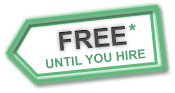 Free until you hire badge
